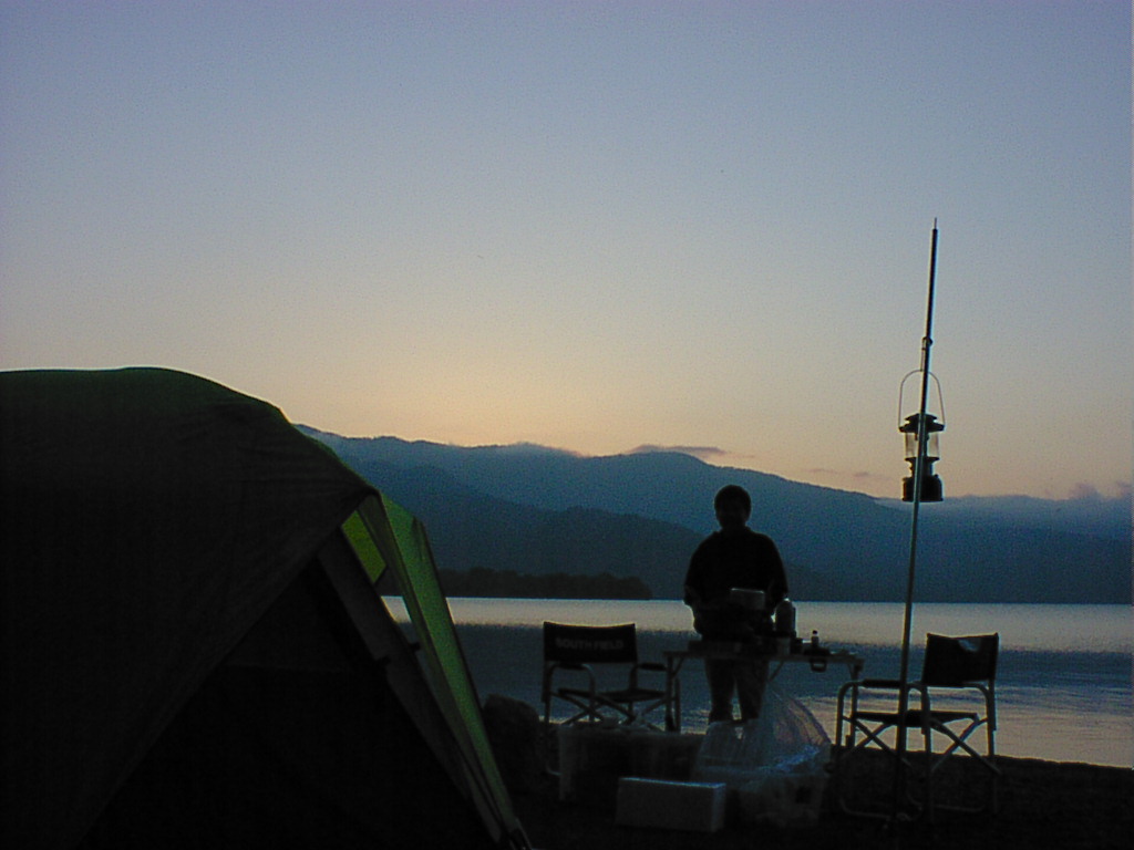 和琴半島キャンプ場の夕景